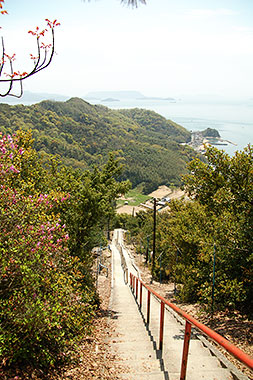 重岩へ続く階段からの眺め